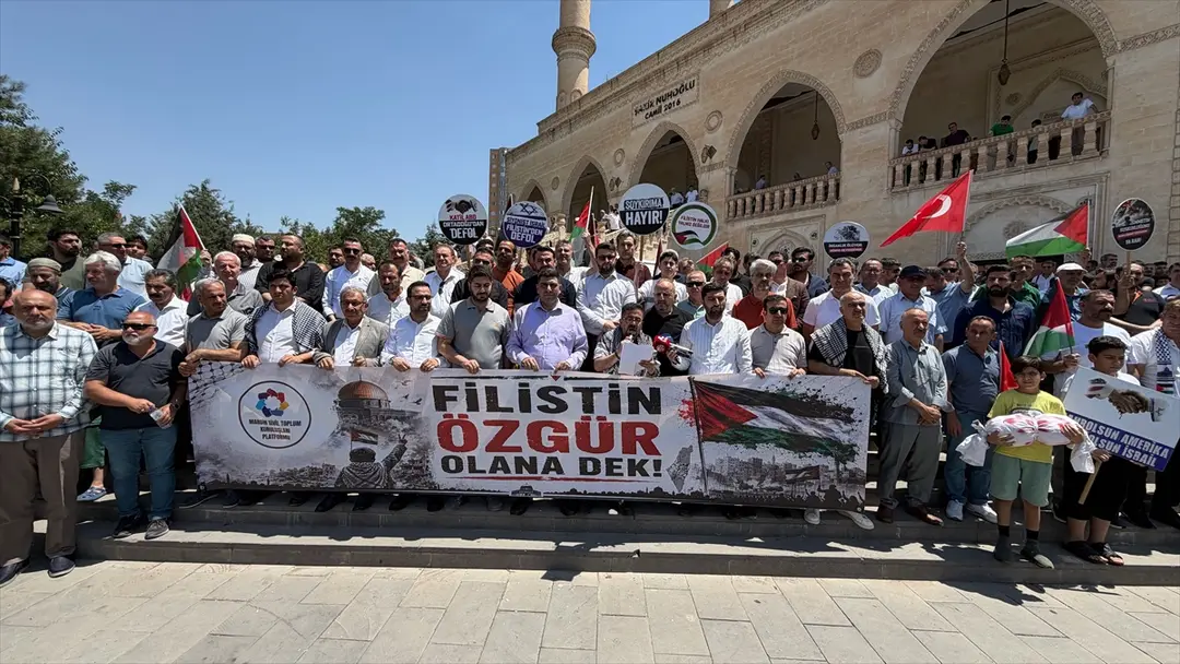 Mardin'de İsrail'in Gazze'ye saldırıları protesto edildi
