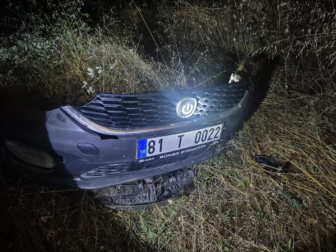 Düzce'de taksi şarampole devrildi: 1 yaralı