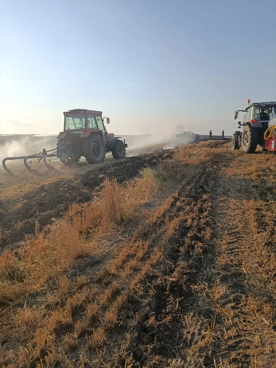 Edirne'de tarla yangını kontrol altına alındı