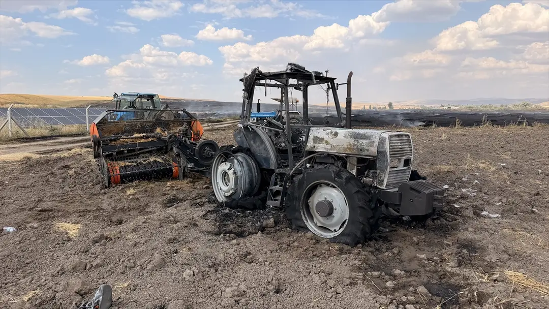 Yozgat'ta hububat tarlası yandı: 150 dekar zarar