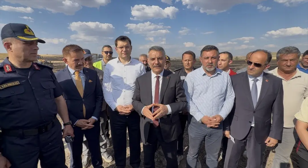 Yozgat'ta hububat tarlası yandı: 150 dekar zarar
