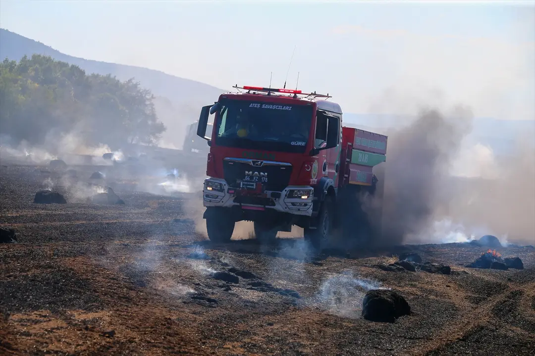 Uşak'ta ormana sıçrayan yangın kontrol altına alındı