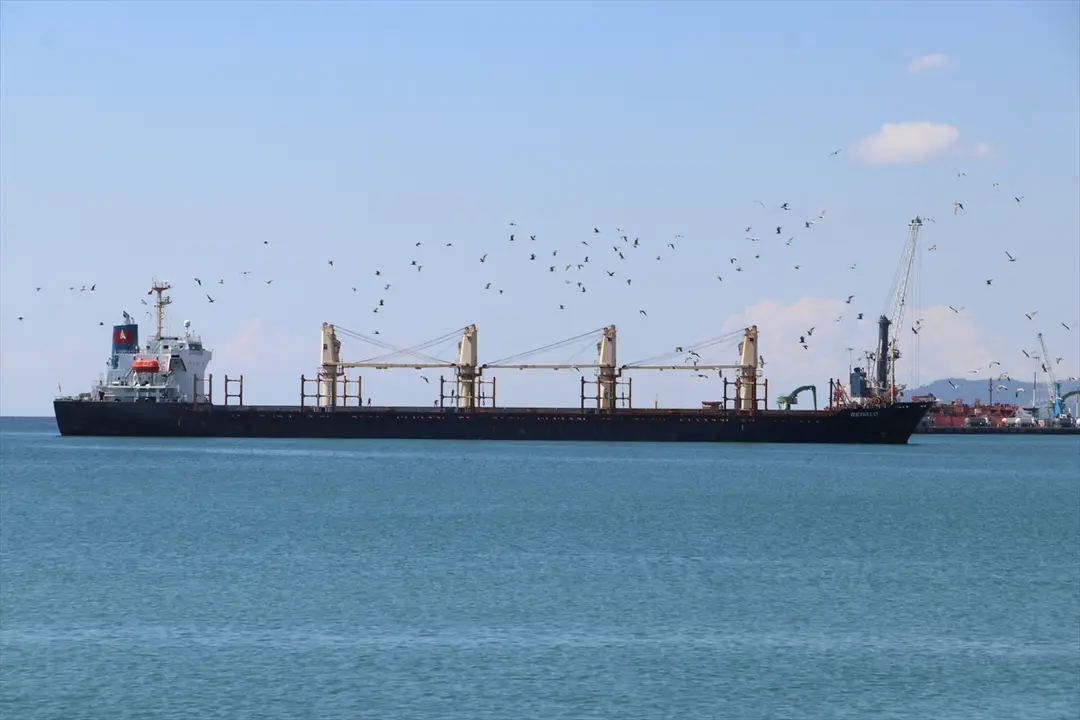 Tekirdağ'da karaya oturan gemi için önlem alındı