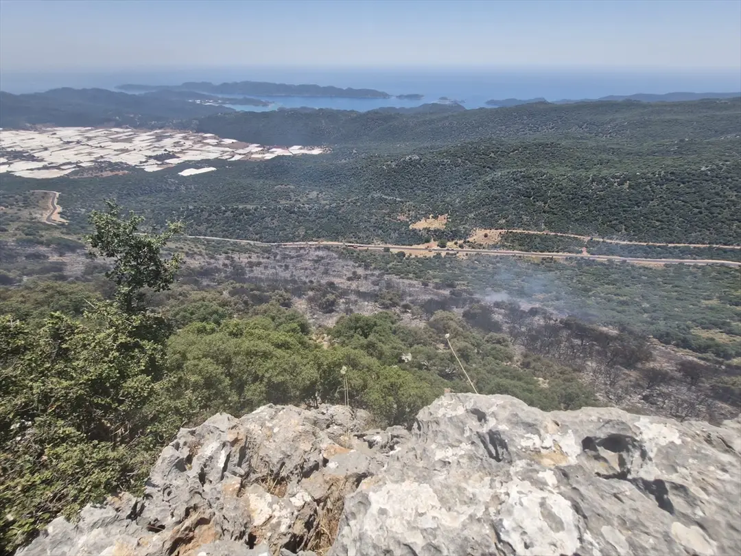 Antalya'da makilik alanda çıkan yangın kontrol altına alındı