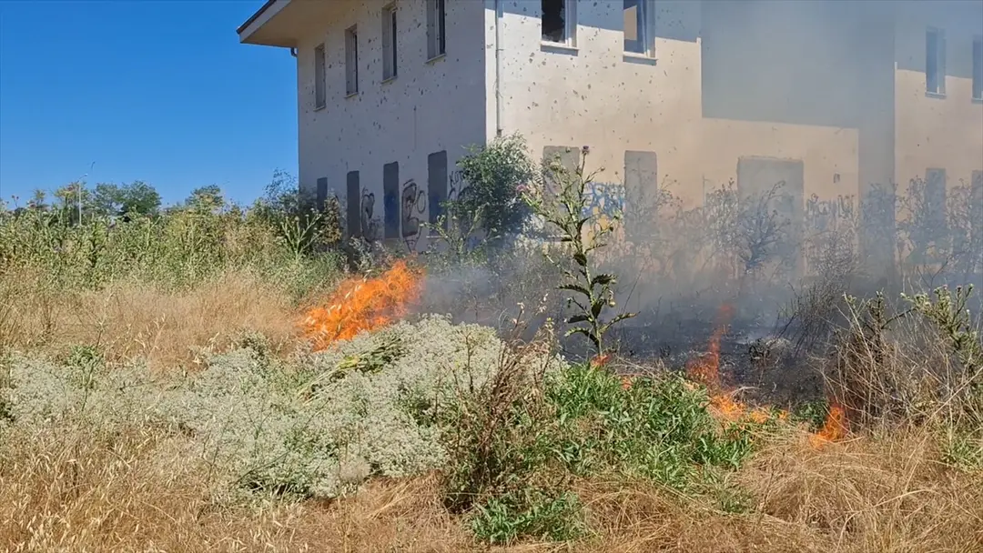 Kütahya'da otluk alanda yangın söndürüldü