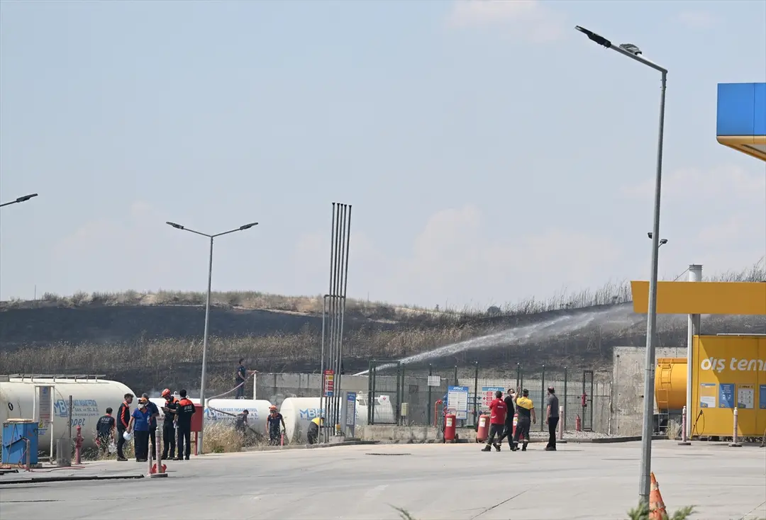 Ankara Yenimahalle'de ot yangınına havadan ve karadan müdahale