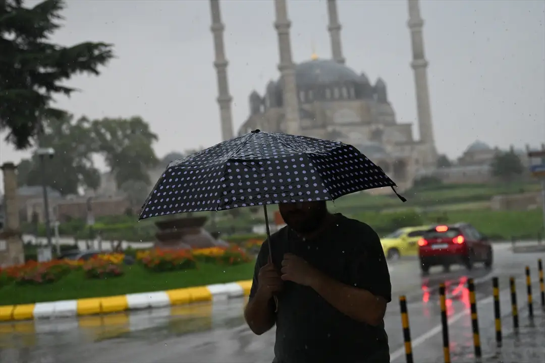 Gewittersturm in Edirne, Temperatursturz