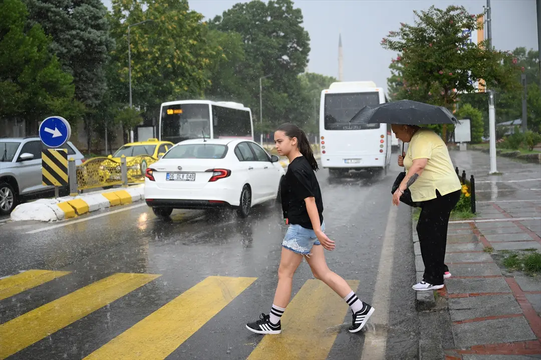 Gewittersturm in Edirne, Temperatursturz