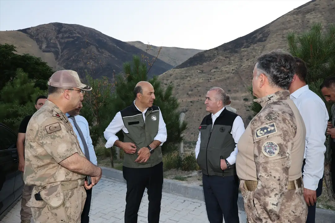 Elazığ Valiliği: Keban'daki örtü yangını 9 saatte söndürüldü