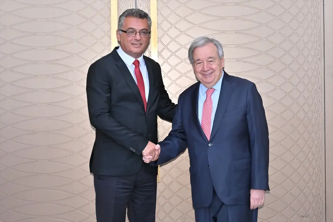 KKTC Cumhurbaşkanı Erhürman, BM Genel Sekreteri Guterres'i kabul etti