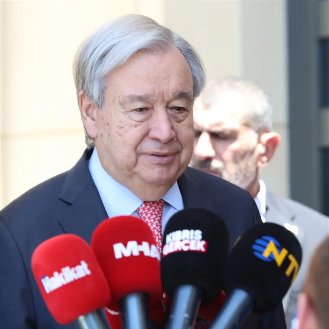 KKTC Cumhurbaşkanı Erhürman, BM Genel Sekreteri Guterres'i kabul etti