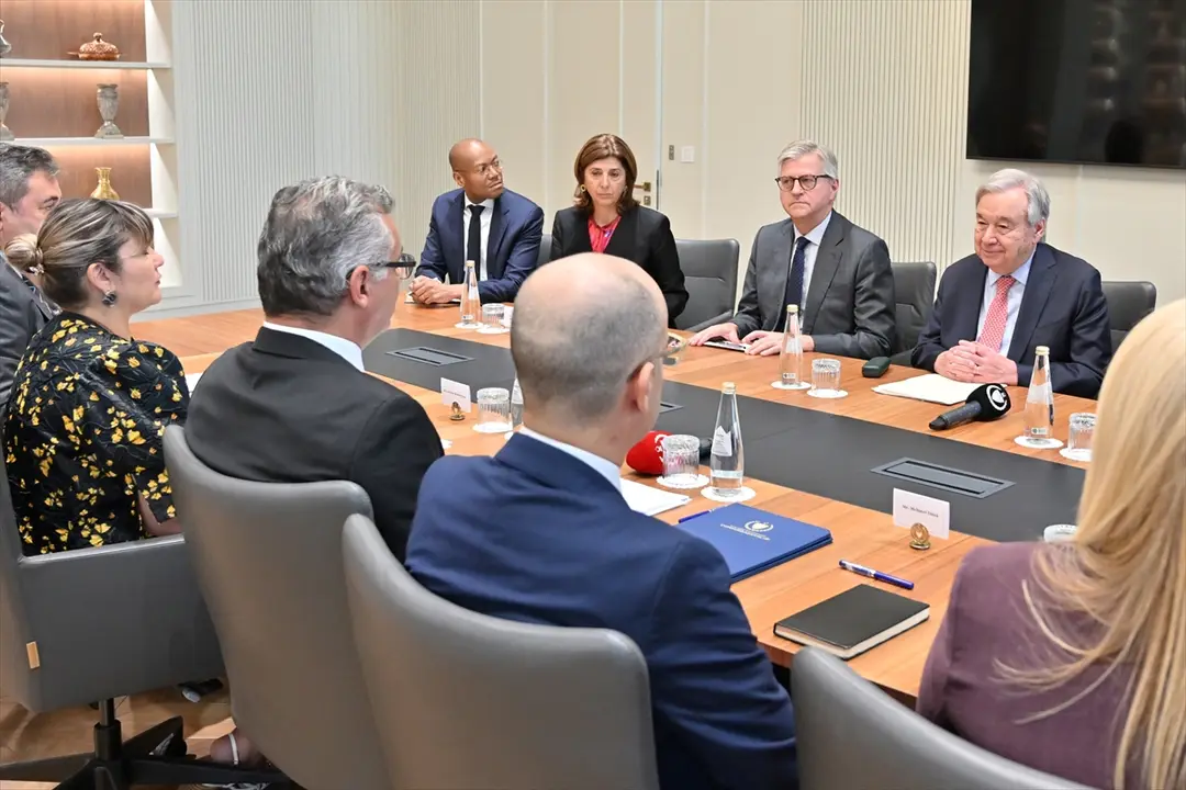 KKTC Cumhurbaşkanı Erhürman, BM Genel Sekreteri Guterres'i kabul etti