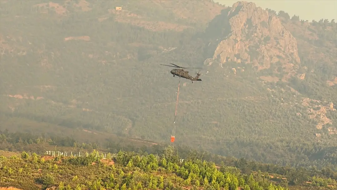 Antalya'da ormanlık alanda çıkan yangına müdahale ediliyor