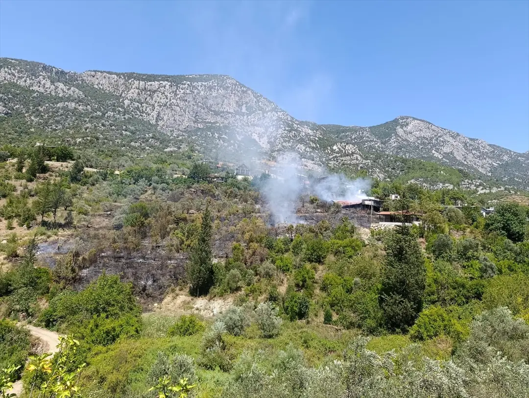 Antalya'da evden ormana sıçrayan yangın kontrol altına alındı