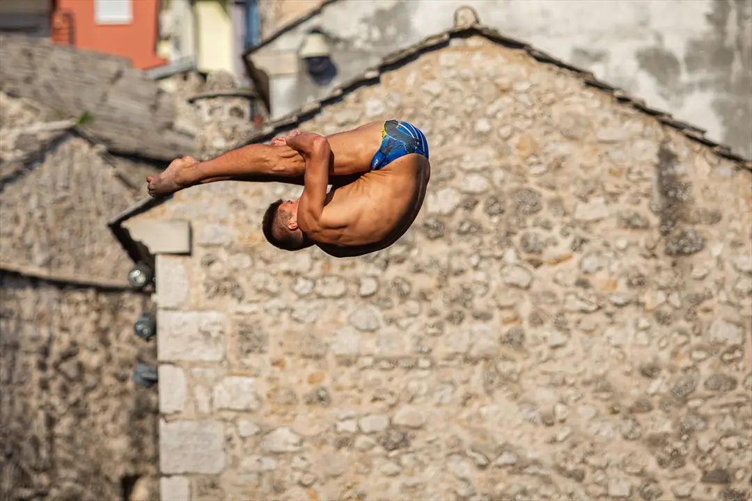 Mostar Köprüsü'nde Red Bull Cliff Diving Serisi düzenlendi