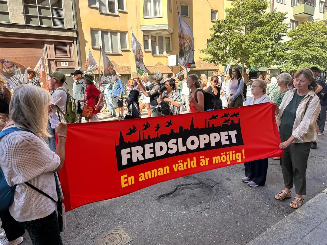 Stockholm'de İsrail'in Gazze ve Lübnan saldırıları protesto edildi