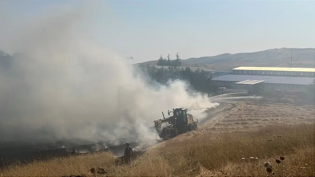 Ankara Çubuk'ta su tesisine sıçrayan yangın söndürüldü