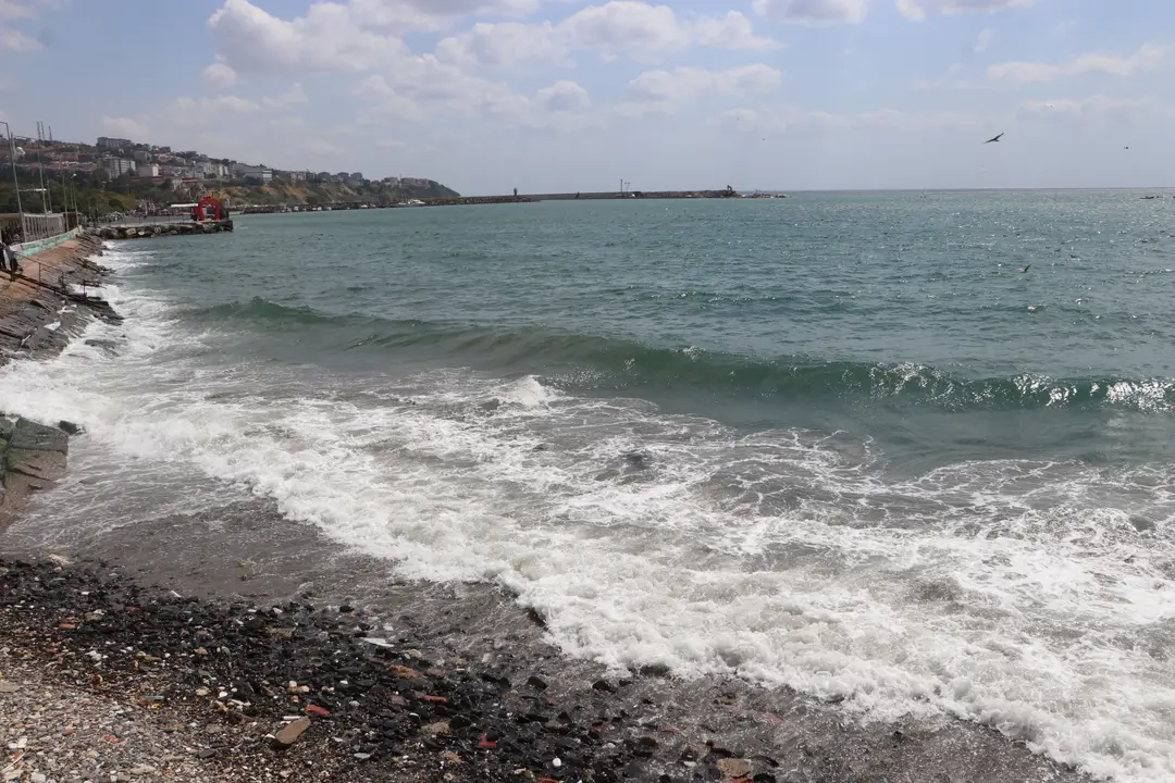 Tekirdağ'da şiddetli poyraz deniz ulaşımını aksatıyor