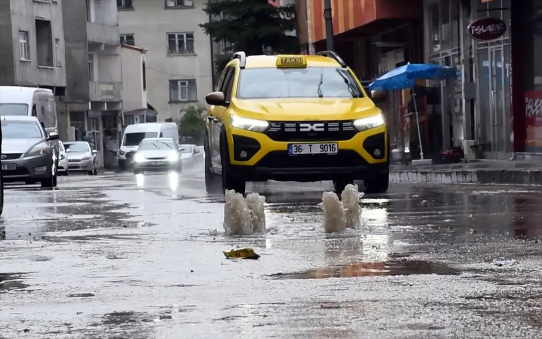 Kars'ta şiddetli dolu ve sağanak: Tarım arazileri zarar gördü