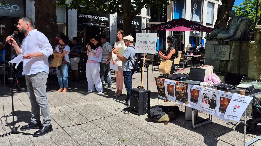 Support Rally for Deniz Göktaş in Hamburg