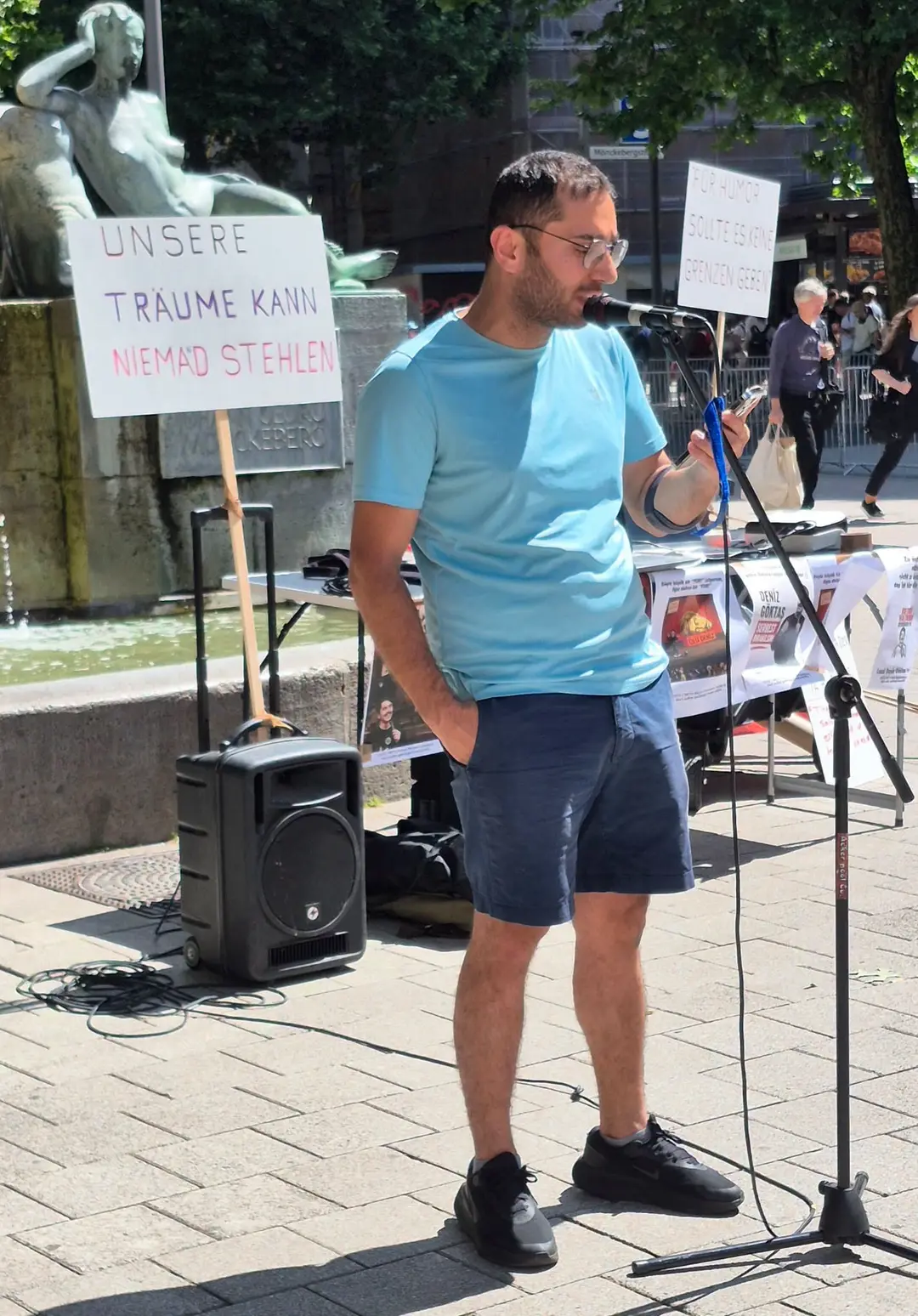 Support Rally for Deniz Göktaş in Hamburg