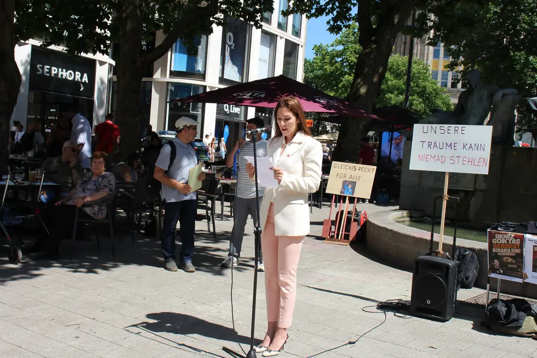 Support Rally for Deniz Göktaş in Hamburg