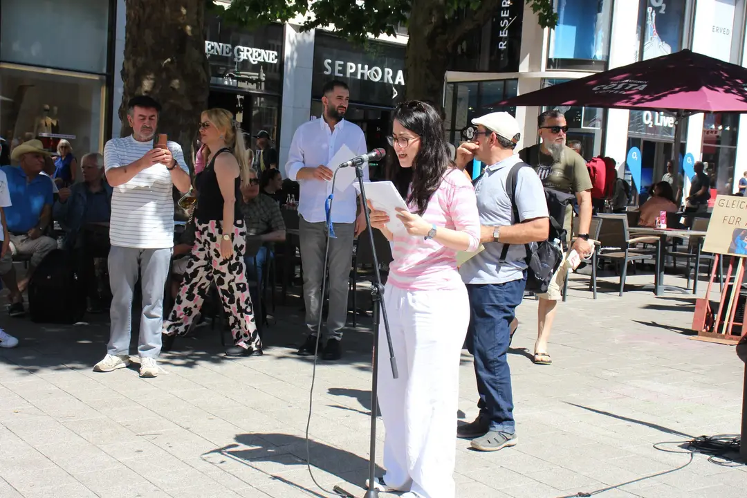 Support Rally for Deniz Göktaş in Hamburg