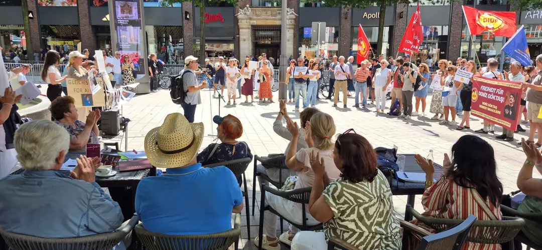 Support Rally for Deniz Göktaş in Hamburg