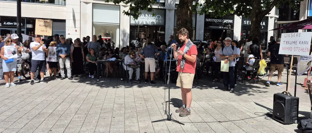 Support Rally for Deniz Göktaş in Hamburg