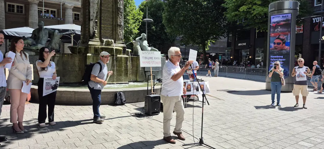 Support Rally for Deniz Göktaş in Hamburg