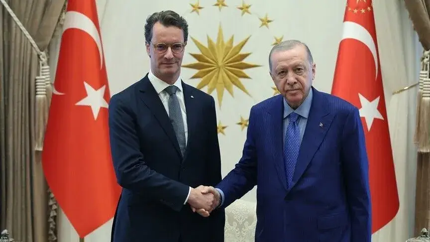 Cumhurbaşkanı Erdoğan, Kuzey Ren-Vestfalya Eyaleti Başbakanı Wüst'ü kabul etti