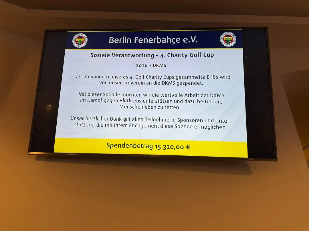 Fenerbahçe Berlin’den DKMS’ye 15 bin 320 Euro bağış