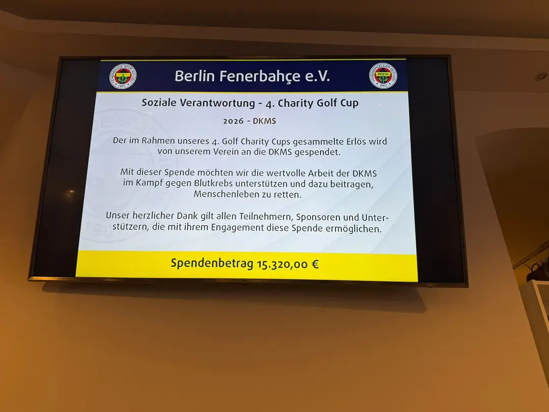 Fenerbahçe Berlin’den DKMS’ye 15 bin 320 Euro bağış