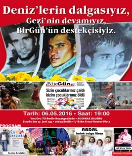 Berlin’de 6 Mayıs'ta “Üç Fidan” anması