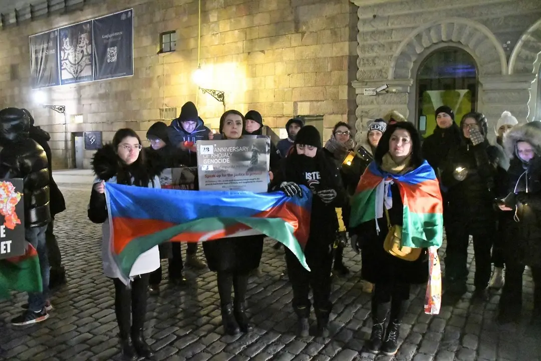 İsveç'te Hocalı Katliamı'nın 28. yılı yürüyüşü