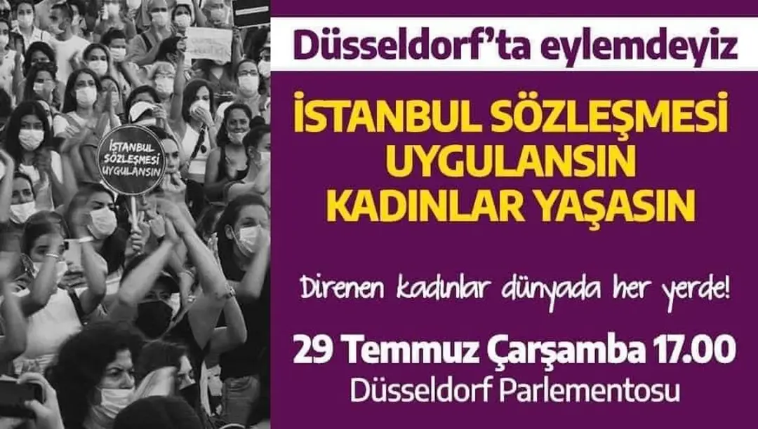 Türkiye`de kadına şiddet Düsseldorf`ta protesto edildi