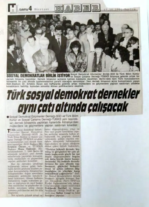 Berlin Sosyal Demokratlar Derneği 30. Yılına girdi