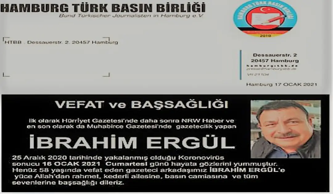 Gazeteci Ergül Balıkesir'de son yolculuğuna uğurlanacak