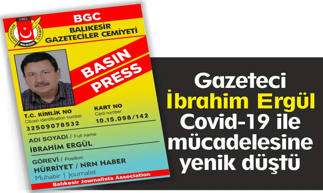 Gazeteci Ergül Balıkesir'de son yolculuğuna uğurlanacak