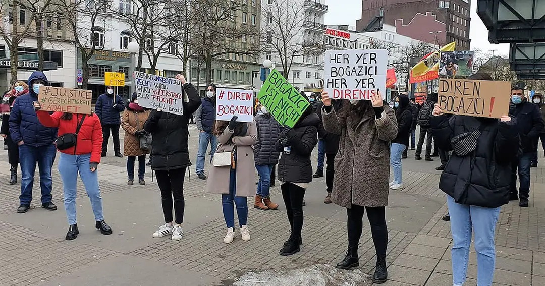 Hamburg'dan Boğaziçi Öğrencilerine Destek Gösterisi