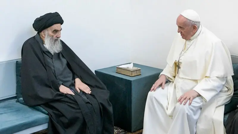 Papa Şii Lider El Sistani ile Görüştü
