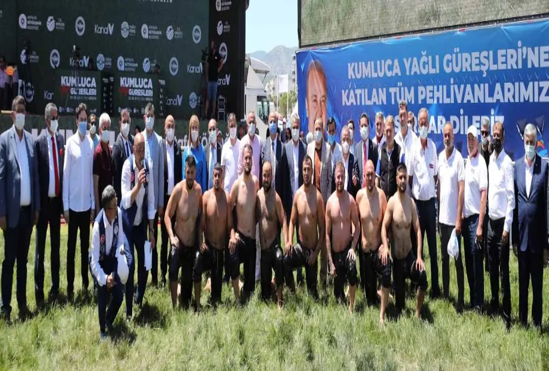 Kumluca Yağlı Güreşleri pandemi önlemleri altında yapıldı