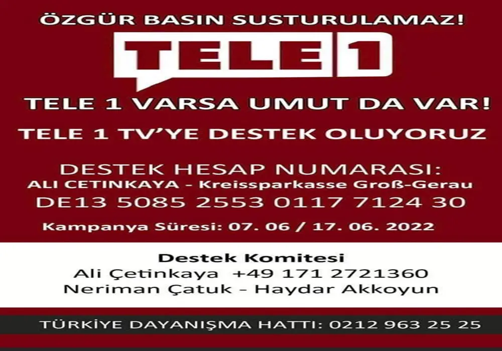 Tele 1 TV'ye Avrupa'dan büyük destek var