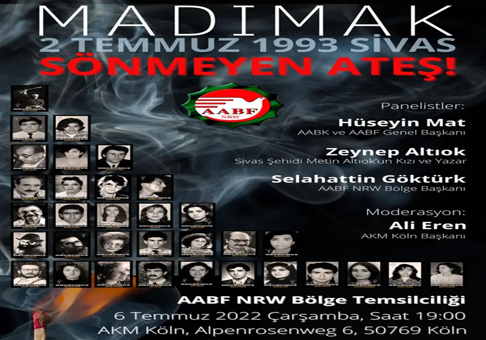 Madımak katliamında yitirilenler Almanya`da da anılacaklar
