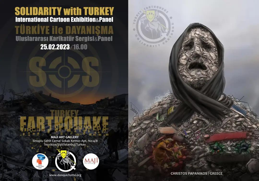 “Türkiye ile Dayanışma” Karikatür Sergisi İstanbul’da Açıldı