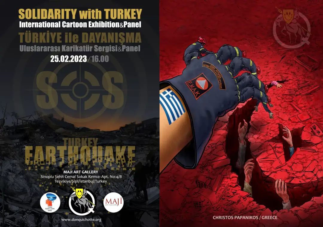 “Türkiye ile Dayanışma” Karikatür Sergisi İstanbul’da Açıldı