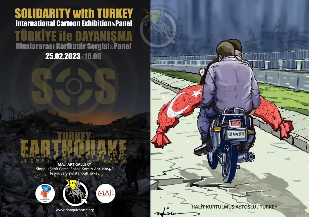 “Türkiye ile Dayanışma” Karikatür Sergisi İstanbul’da Açıldı