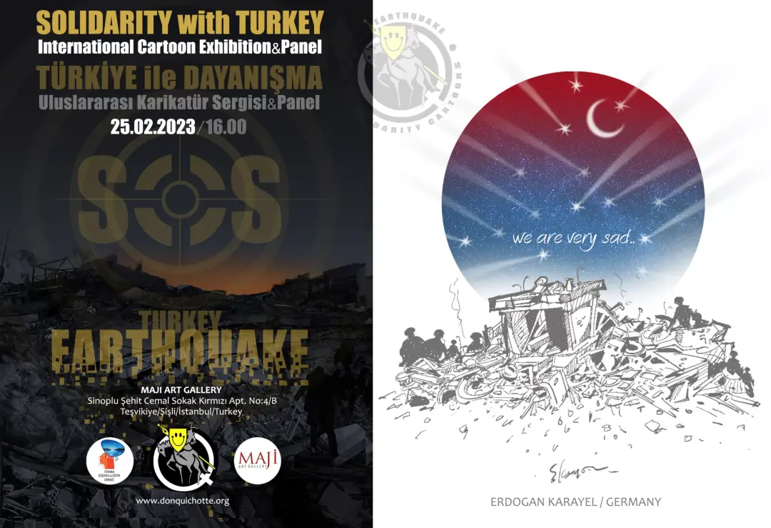 “Türkiye ile Dayanışma” Karikatür Sergisi İstanbul’da Açıldı