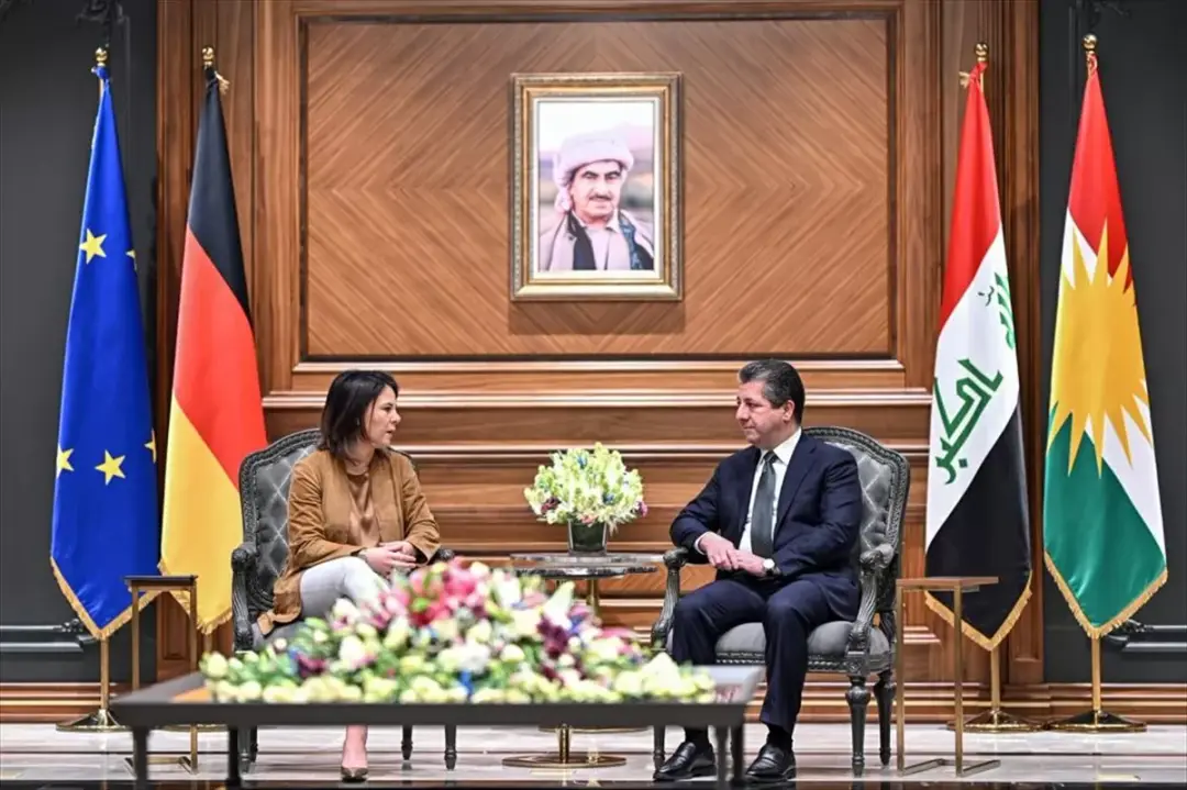 Barzani Erbil'de Almanya Dışişleri Bakanı Baerbock ile görüştü