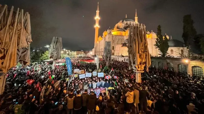 Mescid-i Aksa Baskını İstanbul’da Protesto Edildi